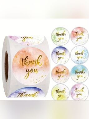 500 pieces/1 roll Thank you stickers